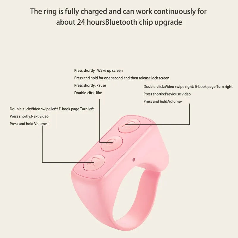 Bluetooth Ring Control: for TikTok